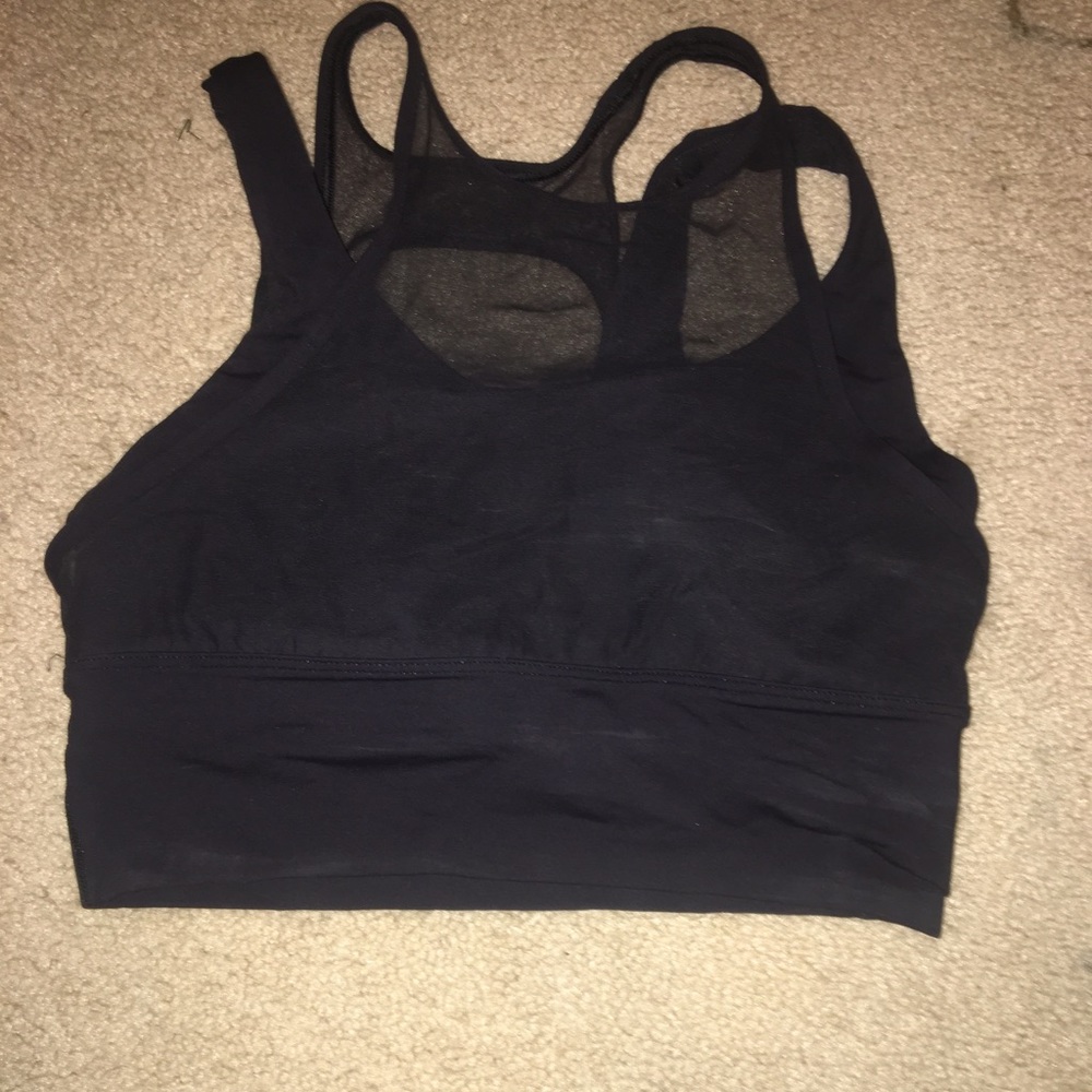 lululemon mesh overlay sports bra crop top